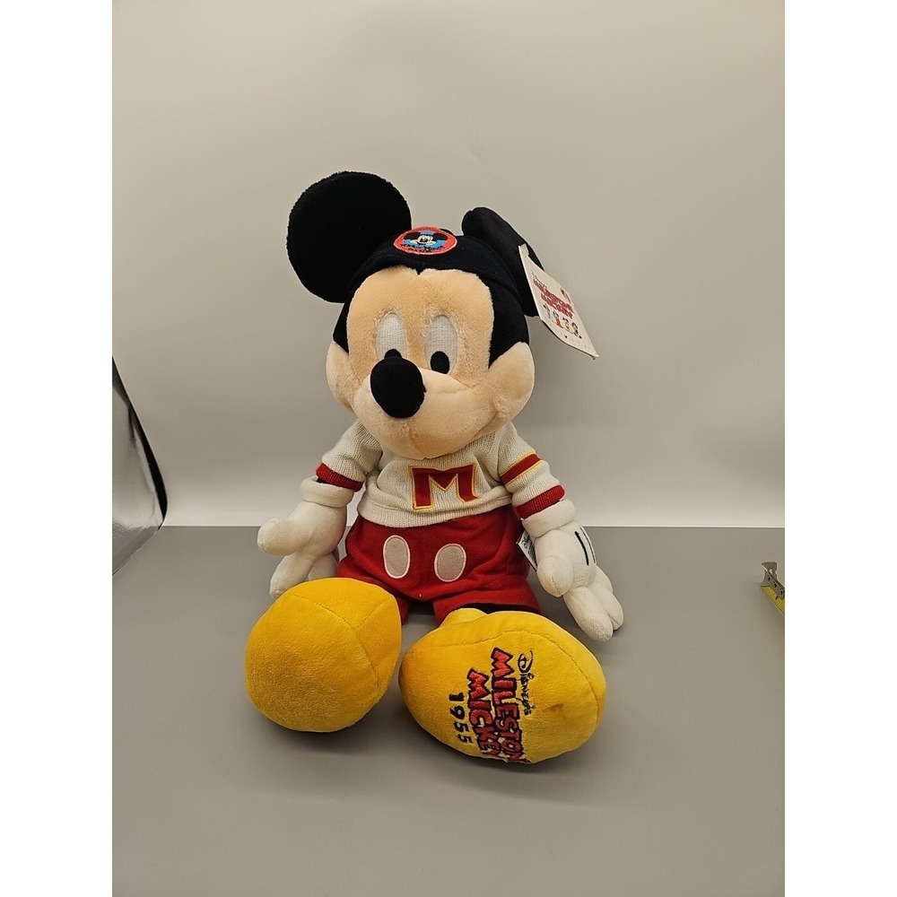 Disney Milestone Mickey 1955 Plush Mickey Mouse Club 20" Stuffed Animal Tags New
